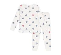 Petit Bateau Girl's A0CLU Sleepsuit, White/Multicolor, 2 Years