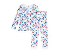 Petit Bateau Girl's A0CUF Sleepsuit, White/Multicolor, 5 Years