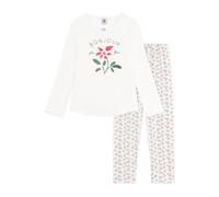 Petit Bateau Girl's A0CUV Sleepsuit, White/Multicolor, 2 Years