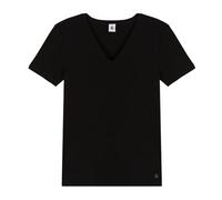 Iconic V-Neck T-Shirt with Short Sleeves Black
