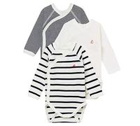 Petit Bateau Unisex Babies’Long Sleeve Newborn Body (Pack of 3) , Variant 1, 0 months