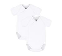 Petit Bateau Unisex Babies’Short Sleeve Newborn Body (Pack of 2) , Variant 1, 0 months