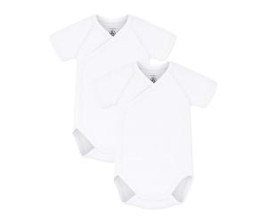 Petit Bateau Unisex Babies’Short Sleeve Newborn Body (Pack of 2) , Variant 1, 6 months