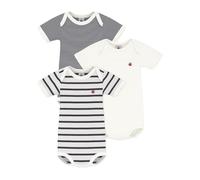 Petit Bateau Unisex Babies’Short Sleeve Striped Body (Pack of 3) , Variant 1, 4 years