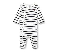 Petit Bateau Unisex Babies’ Sleep Well Pajamas, White Marshmallow / Blue Smoking, 9 months