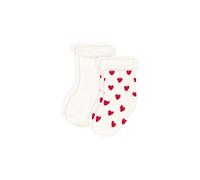 Pack of 2 Pairs of Knitted Socks for Babies, PETIT BATEAU printed white