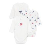 Petit Bateau Unisex Baby A0cas Long Sleeve Birth Bodysuits (pack of 3)