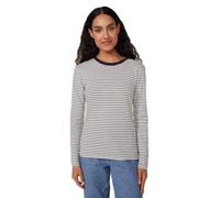 Iconic Striped Ribbed T-Shirt with Long Sleeves Ecru/Navy