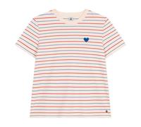 Petit Bateau Women’s A0csh Short Sleeve T-Shirt, Ecru/Multicolor, XXS