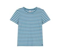 Petit Bateau Women’s Short Sleeve T-Shirt, Blue Polochon / White Avalanche, M