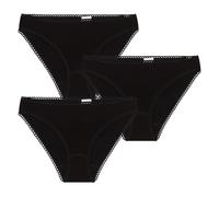 Petit Bateau Women's A0C8U Panties, Black, M (Pack of 3)