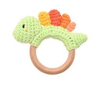 Petit Cheri Crochet Dinosaur Rattle - Stegosaurus