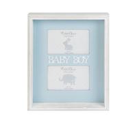 Petit Cheri Double Box Photo Frame 6X4" - Baby Boy