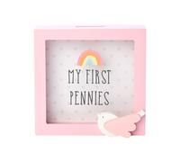 Petit Cheri Money Box Pink Bird Design "My First Pennies"