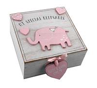 Petit Cheri 'My Special Keepsakes' Wooden Baby Box - Pink Pink