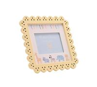 Petit Cheri - Scallop Frame 4" x 3" - Coming Soon - Precious Memories Photo Picture Frame For Baby Girls, Kids & Children - New Baby, Baby Shower & Ultrasound Gifting & Homeware - H: 17cm x W: 17cm.