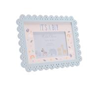 Petit Cheri Scallop Frame 6 x 4 Blue - Its A Boy