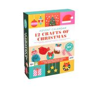 Petit Collage: 12 Crafts of Christmas Advent Calendar - Eco-Friendly Advent Craft Kit for Kids 6+ - Includes Felt Shapes, Pom-Pom Maker, Yarn & Needle - Reusable Drawer Calendar with Daily Projects