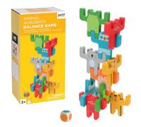 Petit Collage: Animal Acrobats | Wooden Animal Balancing Games | includes 24 Wooden Animal Pieces | Don't Let The Animals Tumble Down! | Great for 2-4 Players Ages 3+