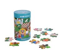 Petit Collage Fairy Tales Spot the Difference Puzzle | 49 Piece Puzzle with Search & Find Activity | Comes in Re-Usable Tin for Ages 4+