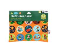 Petit Collage Little Campers Matching Game | Camping Themed Matching Game for Summer Camp with Recycled Carrying Case | Includes 24 Cards | For Ages 3+