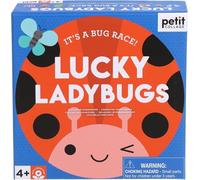Petit Collage: Lucky Ladybugs - Ladybug Garden Racing Game - Get to the Flower First to Win - Family Game Night Favorite and Educational Activity - Includes Wooden Game Pieces and Sturdy Game Board