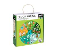 Petit Collage My Planet Earth 25pc Floor Puzzle | Large Educational Jigsaw for Kids | Animals & Habitats | Completed Puzzle 18in x 18in | Great Gift for Kids Ages 3+