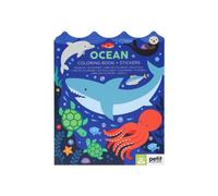 Petit Collage Ocean Coloring Book + Stickers Paperback Petit Collage Multicolor