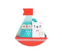 Petit Collage, Owl & The Pussy-Cat, Wooden Stacking Toy, Multicoloured, One Size