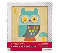 Petit Collage PTC318 Chunky Wooden Tray Owl Puzzle, Multi