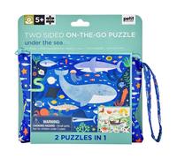 Petit Collage Under the Sea Two-sided On-the-Go Puzzle, 100