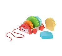 Petit Collage Rainbow Hedgehog Wooden Pull Toy