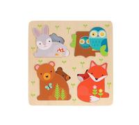 Petit Collage: Reveal Puzzle You are My Baby | 8-piece Layered Puzzle with Chunky Wooden Pieces | Match The Baby to The Parent |Great for Ages 2+