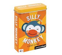 Petit Collage Silly Monkey Kids Card Game - Exciting and Colorful Family Game with Sturdy Storage Tin Included - Easy to Play - Perfect Travel Game for Kids - 2-4 Players, Ages 4+