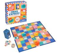Petit Collage: Snail Express - Eco-Friendly Kids Ages 4+ - Includes FSC Wooden Snails, Stickers, Parcels & Mailbox - Family Game Night Favorite - Sustainable & Educational - Mail Racing
