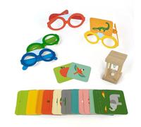 Petit Collage What am I Card Game A Family Guessing Game with Funny Glasses for All