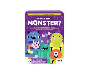 Petit Collage: Who’s That Monster? Magnetic Travel Game - On-the-Go Tin Game for Kids Ages 4+ - Portable Screen-Free Playset with 25+ Magnetic Pieces & 2 Game Boards - Perfect Halloween Activity