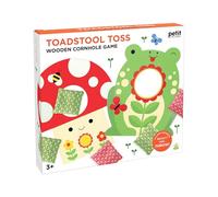 Petit Collage Wooden Toadstool Cornhole Game | Throw and Toss Game for Kids | Screen-Free Family Fun for 2+ Players | Ages 3+