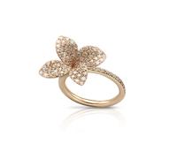 Petit Garden Medium Flower Ring in 18ct Rose Gold with Diamonds - Ring Size O