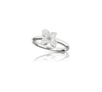 Petit Garden Ring In 18ct White Gold With White Diamonds - Ring Size N