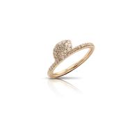 Petit Garden Single Ring in 18ct Rose Gold with White and Champagne Diamonds - Ring Size O