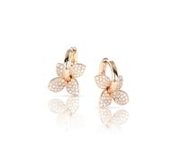 Petit Garden Stud Earrings In 18ct Rose Gold With White Diamonds