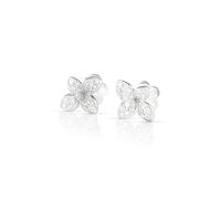 Petit Garden Stud Earrings In 18ct White Gold With White Diamonds