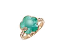 Petit Joli Ring in 18ct Rose Gold with Lunar Garden gem and Diamonds - Ring Size N.5