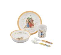 Petit Jour 5-Piece Rabbit Stone Gift Set, Apricot, Melamine, White