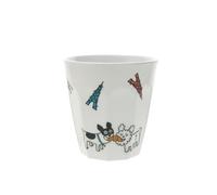 Petit Jour, Melamine, Faceted Tumbler, 220 ml, White, EN14350 Safety, Doggy in Paris, for Coffee/Juice/Toothglass, Daily Use