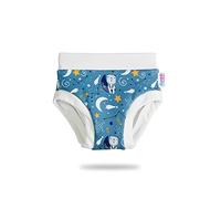 Petit Lulu Training Pants | Size M (25.4-35.3 lbs) | Fluffy Organic | Cloth Diaper Potty Trainer | Pull Up Nappy | Washable & Reusable | Made in Europe (Bears on The Moon)