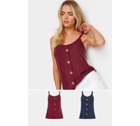 Petite 2 Pack Vest Tops PixieGirl Red 14