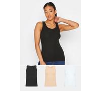 Petite 3 Pack Vest Tops PixieGirl Black 16