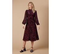 Petite Animal Velvet Cutout Back Midi Dress Oasis Animal 10
